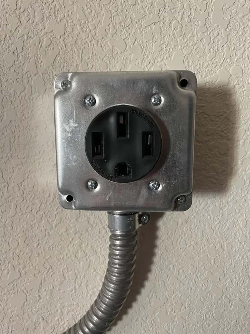 NEMA 14-50 outlet installed for Electrical Panel Upgrade in Beach City